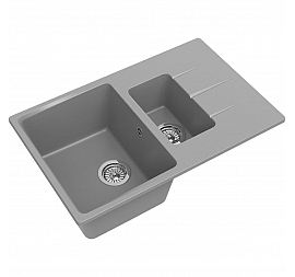 Мойка кухонная Ewigstein Gerd 60KF 78 см серый металлик