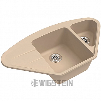 Мойка кухонная Ewigstein Wink 80KF 96 см бежевый