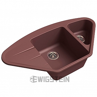 Мойка кухонная Ewigstein Wink 80KF 96 см шоколад