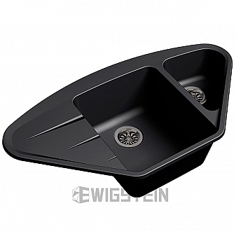 Мойка кухонная Ewigstein Wink 80KF 96 см антрацит