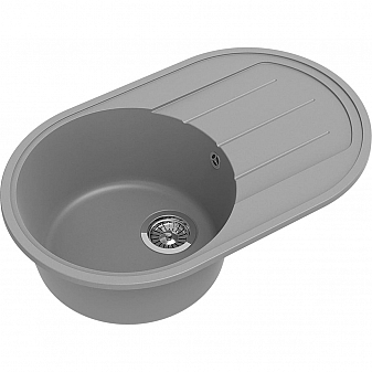 Мойка кухонная Ewigstein Elegant R50F 75 см серый металлик