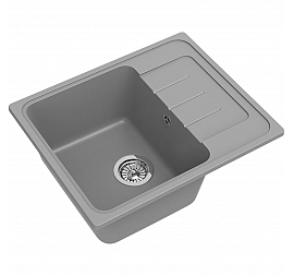 Мойка кухонная Ewigstein Elegant 45F 58 см серый металлик