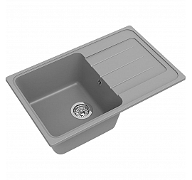 Мойка кухонная Ewigstein Elegant 50F 76 см серый металлик
