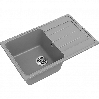 Мойка кухонная Ewigstein Elegant 50F 76 см серый металлик