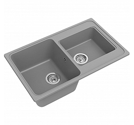 Мойка кухонная Ewigstein Elegant 80D 78 см серый металлик