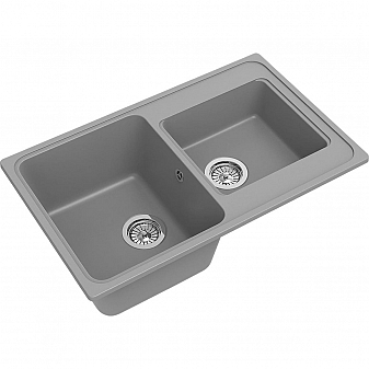 Мойка кухонная Ewigstein Elegant 80D 78 см серый металлик