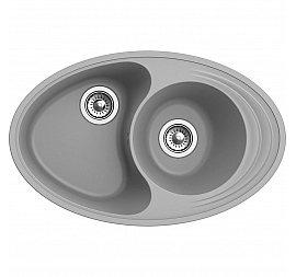 Мойка кухонная Ewigstein Elegant W90KF 82 см серый металлик