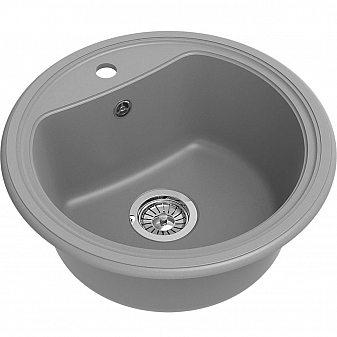 Мойка кухонная Ewigstein Antik R50 52 см серый металлик