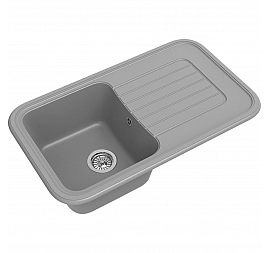Мойка кухонная Ewigstein Antik 60F 86 см серый металлик