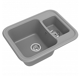 Мойка кухонная Ewigstein Antik 60K 66 см серый металлик