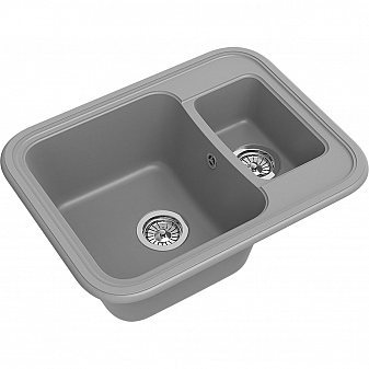 Мойка кухонная Ewigstein Antik 60K 66 см серый металлик