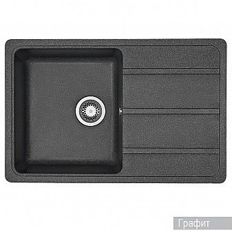 Мойка кухонная Акватон Аманда 1A712832AD210 78 см графит