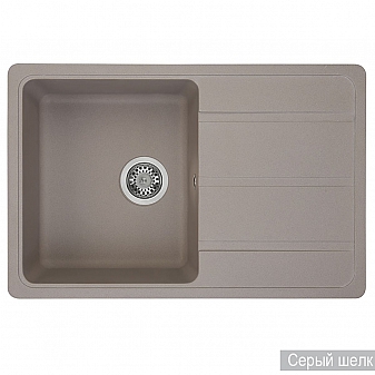Мойка кухонная Акватон Аманда 1A712832AD250 78 см серый шелк