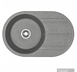 Мойка кухонная Акватон Амира 1A712932AI230 78 см серый