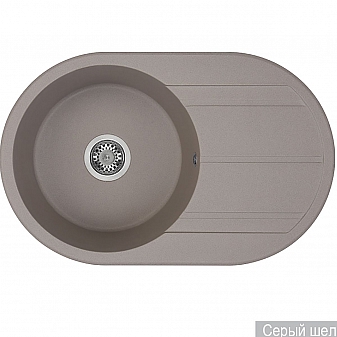 Мойка кухонная Акватон Амира 1A712932AI250 78 см серый шелк