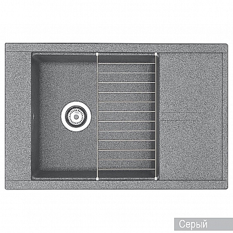 Мойка кухонная Акватон Делия 78 1A715132DE230 78 см серый