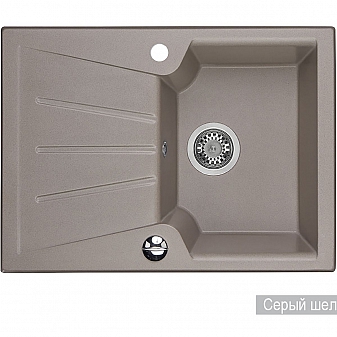 Мойка кухонная Акватон Монца 1A716032MC250 68 см серый шелк