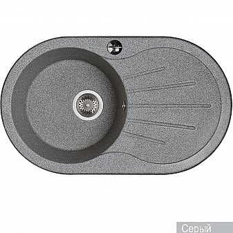 Мойка кухонная Акватон Паола 1A714032PA230 80 см серый