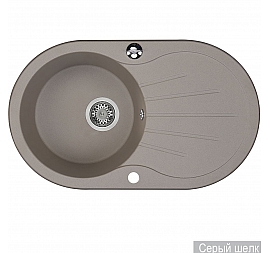 Мойка кухонная Акватон Паола 1A714032PA250 80 см серый шелк