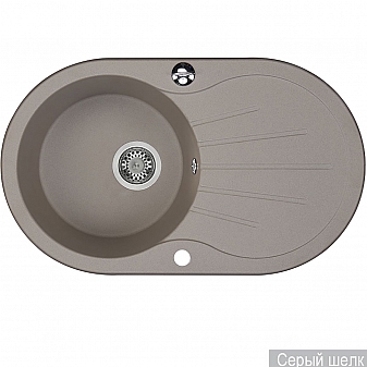 Мойка кухонная Акватон Паола 1A714032PA250 80 см серый шелк