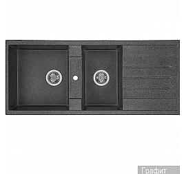 Мойка кухонная Акватон Торина 1A712032TR210 115 см графит