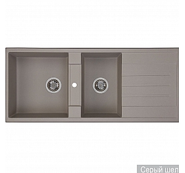 Мойка кухонная Акватон Торина 1A712032TR250 115 см серый шелк