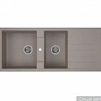 Мойка кухонная Акватон Торина 1A712032TR250 115 см серый шелк