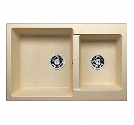 Мойка кухонная Polygran F-15 77 см бежевая