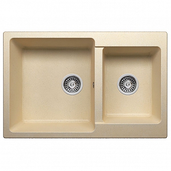 Мойка кухонная Polygran F-15 77 см бежевая