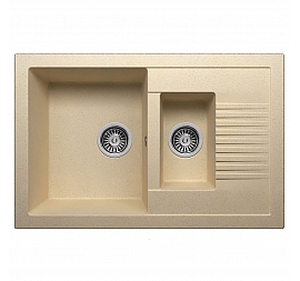 Мойка кухонная Polygran F-21 77 см бежевая