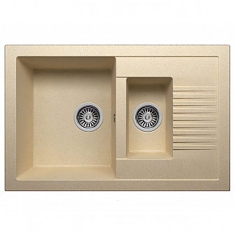 Мойка кухонная Polygran F-21 77 см бежевая
