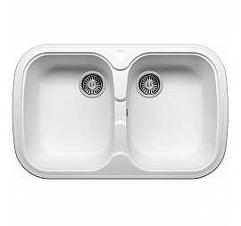 Мойка кухонная Polygran F-150 80 см белая