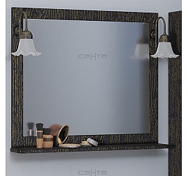 Зеркало Санта Классик 80 см черное золото