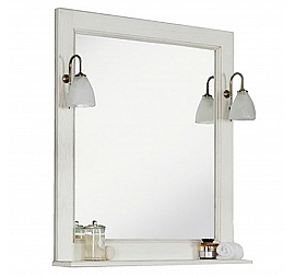 Зеркало Акватон Жерона 1A158702GEM40 85 см белое золото