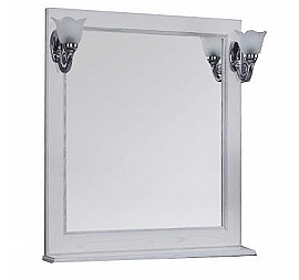 Зеркало Акватон Жерона 1A158702GEM20 85 см белое серебро