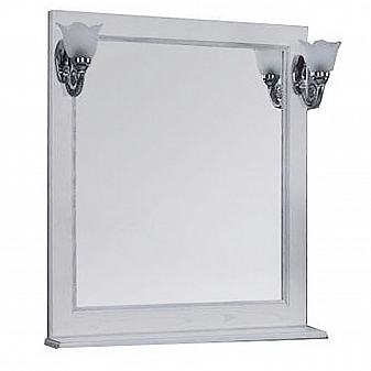 Зеркало Акватон Жерона 1A158702GEM20 85 см белое серебро