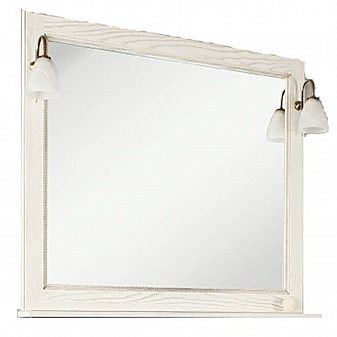 Зеркало Акватон Жерона 1A158802GEM40 105 см белое золото