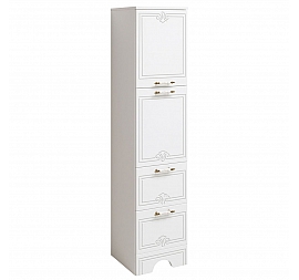 Пенал напольный Runo Кантри 32 см белый