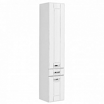 Пенал Aquanet Рондо 35 см с ящиком белый антик