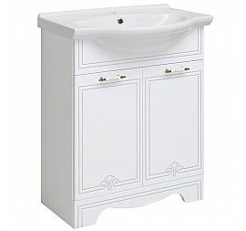 Тумба с умывальником Runo Кантри 65 см белая