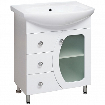 Тумба с умывальником Runo Линда Люкс 65 см