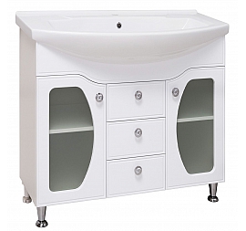 Тумба с умывальником Runo Линда Люкс 85 см