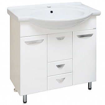 Тумба с умывальником Runo Стандарт Байкал 75 см