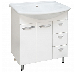 Тумба с умывальником Runo Стандарт Лидия 70 см 3 ящика
