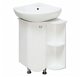 Тумба с умывальником Runo Стандарт Бис 40 см угловая