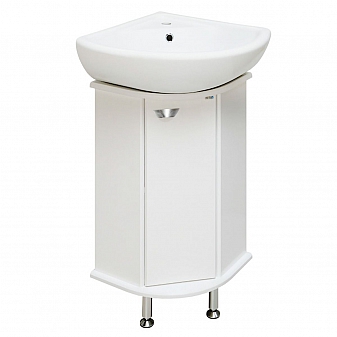 Тумба с умывальником Runo Стандарт Браво 40 см угловая