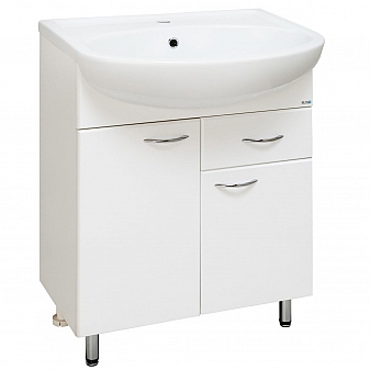 Тумба с умывальником Runo Стандарт Уют 60 см с ящиком