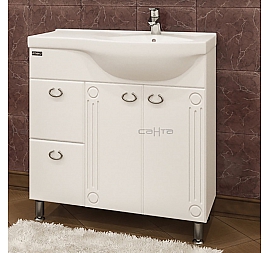 Тумба с умывальником Санта Коралл 83 см левая