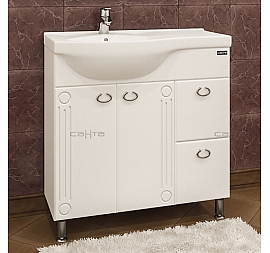 Тумба с умывальником Санта Коралл 83 см правая