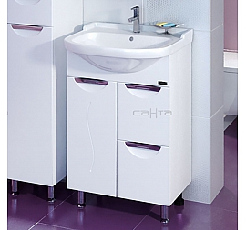 Тумба с умывальником Санта Полис 60 см 2 ящика
